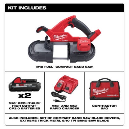 Milwaukee 2829-22 M18 Fuel Compact Band Saw Kit