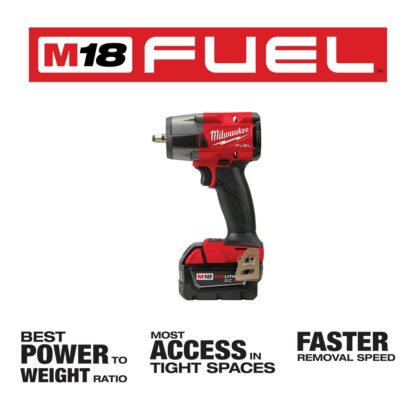 Milwaukee 2960-22 3/8" M18 Fuel Mid-Torque Impact Wrench Kit