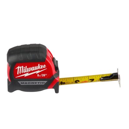 8 m/26 ft. Compact Magnetic Tape Measure with 15 ft. Reach