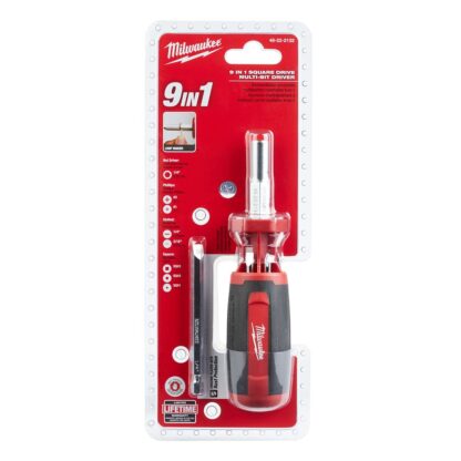 9-in-1 Square Drive Multi-Bit Screwdriver