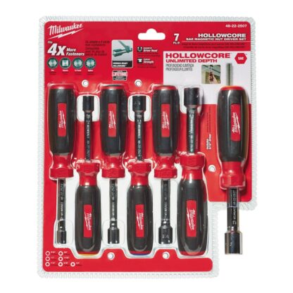 HollowCore SAE Magnetic Nut Driver Set - 7 Piece