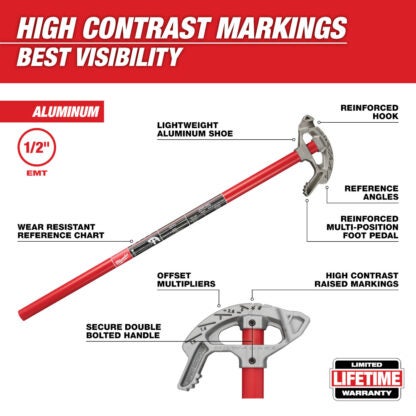 Milwaukee Tool 1/2" Aluminum Conduit Bender 48-22-4070