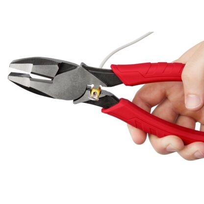 9 in. High Leverage Lineman's Pliers with Crimper