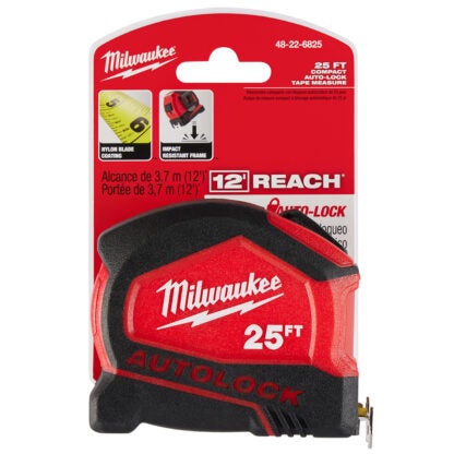 Milwaukee 48-22-6825 25' Compact Auto-Lock Tape Measure