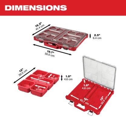 Milwaukee 48-22-8431 Packout Low-Profile Organizer