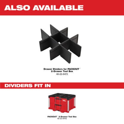 Milwaukee 48-22-8442 Packout 2-Drawer Tool Box