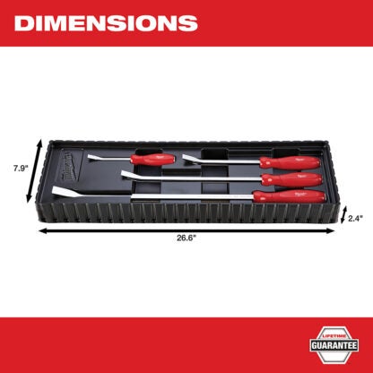 Milwaukee 48-22-9214 Pry Bar Set - 4PC