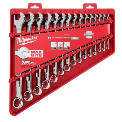 Combination Wrench Set - SAE - 15 Piece