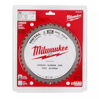 8 in. 42 Tooth Metal & Stainless Cutting Circular Saw Blade