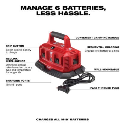 Milwaukee 48-59-1806 M18 Six Pack Sequential Charger