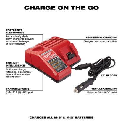 Milwaukee 48-59-1810 M18 & M12 Vehicle Charger