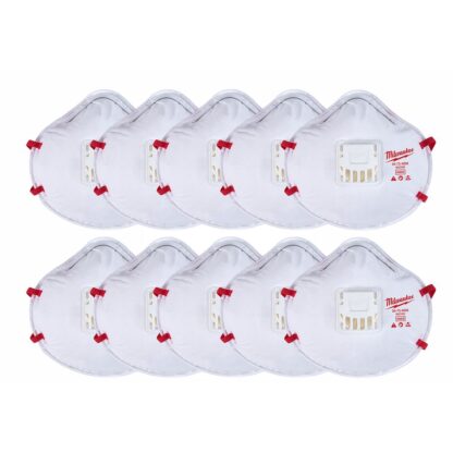 N95 Professional Multi-Purpose Valved Respirator - 10 Pack