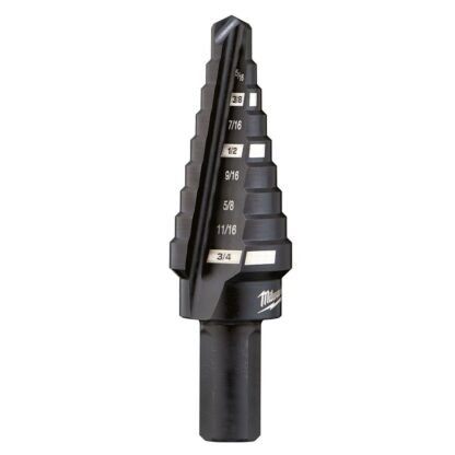 #3 Step Drill Bit, 1/4 in. - 3/4 in. x 1/16 in.