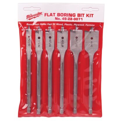 Universal Flat Boring Bit Kit - 6 Piece