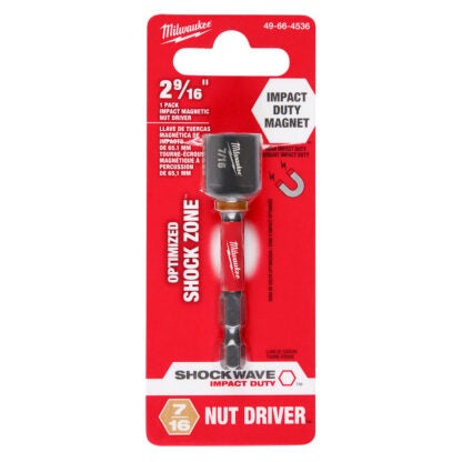 Milwaukee 49-66-4536 2-9/16" Shockwave Impact Duty Magnetic Nut Driver