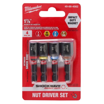 Milwaukee 49-66-4562 1-7/8" Shockwave Magnetic Nut Driver Set - 4PC