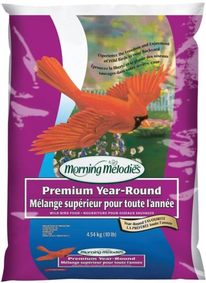 Scotts Morning Melodies 1022030 Premium Year Round Wild Bird Food Blend, 4.54 kg, Poly Woven Bag