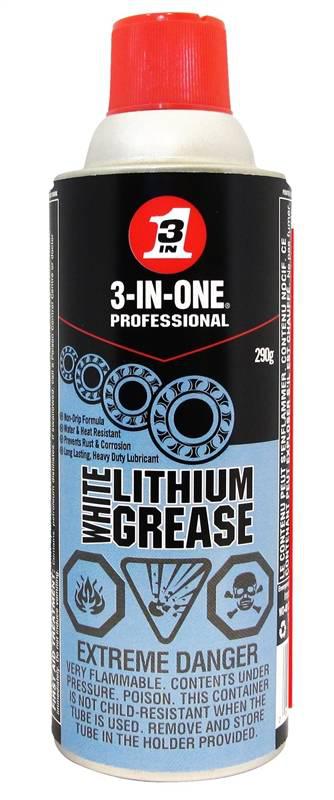 WD-40 3-In-One Professional Spray Grease, Lithium White 290g 01042 ...