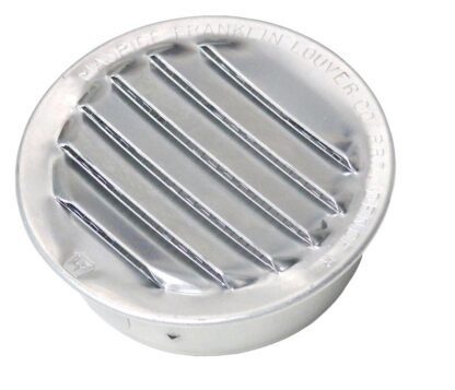 Duraflo 61RAA10D Round Mini Soffit Vent, 1 in W, 0.20 sq-in, Aluminum