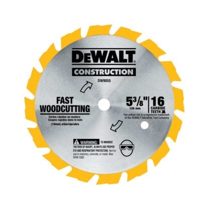 DeWalt DW9055 5-3/8" x 16TPI Circular Saw Blade