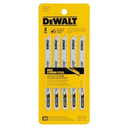 DeWalt DW3755H 4" x 8 TPI T-Shank Jig Saw Blade - 5PK