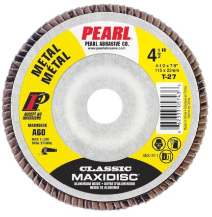 DISC FLAP 4-1/2"X7/8" 60GRIT MAXIDISC REDLINE MAX4560