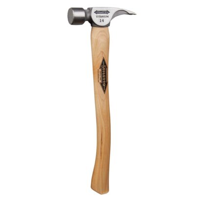 14 oz Titanium Milled Face Hammer with 18 in. Curved Hickory Handle