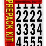 NUMBER KIT BLACK/WHITE 2" 9111 1023572