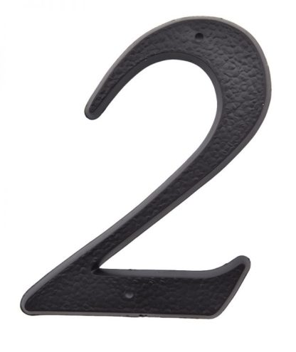 NUMBER PLASTIC BLACK 5" (#2) 1060015