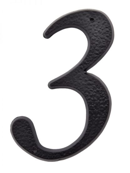 NUMBER PLASTIC (#3) 5" BLACK 1060023