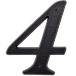 NUMBER PLASTIC (#4) 5" BLACK 1060031