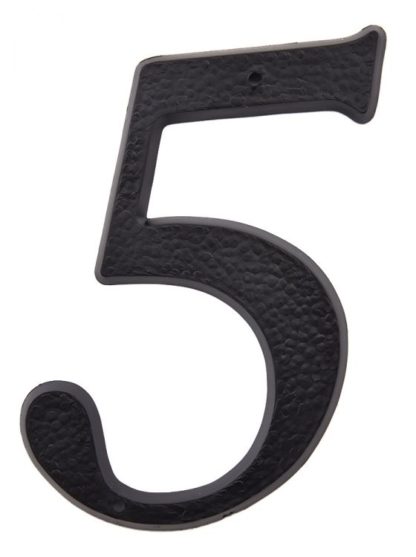 NUMBER PLASTIC (#5) 5" BLACK 1060058