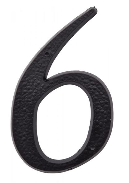 NUMBER PLASTIC (#6) 5" BLACK 1060066