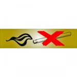 SIGN NO SMOKING SYMBOL 2"X8" 1150049