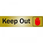 SIGN METAL 2"X8" "KEEP OUT" 1150286