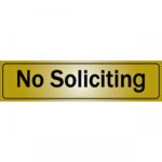 SIGN "NO SOLICITING" 2"X8" 1150375