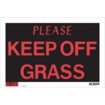 SIGN "PLEASE KEEP OFF GRASS" 8"X12" 1170171