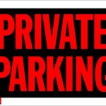 SIGN "PRIVATE PARKING" 8"X12" 1170201