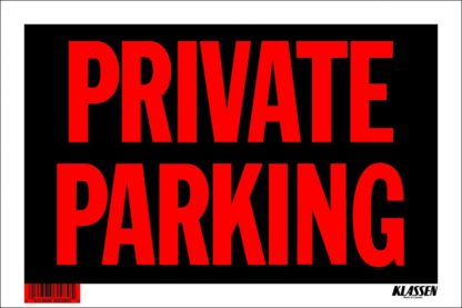 SIGN "PRIVATE PARKING" 8"X12" 1170201