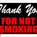 SIGN "THANKYOU FOR NOT SMOKING" 1170260