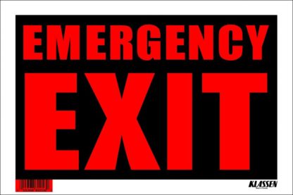 SIGN 8"X12" "EMERGENCY EXIT" 1170309