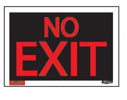 SIGN "NO EXIT" 8"X12" 1170414