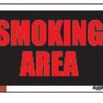 SIGN "SMOKING AREA" 8"X12" 1170511