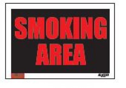 SIGN "SMOKING AREA" 8"X12" 1170511