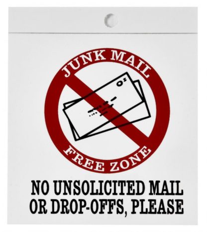 SIGN H-I IDENTA "NO JUNK MAIL" 3.5" 1181009