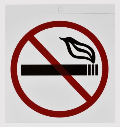 SIGN ADHESIVE PLASTIC 3-1/2" "NO SMOKING" 1181092