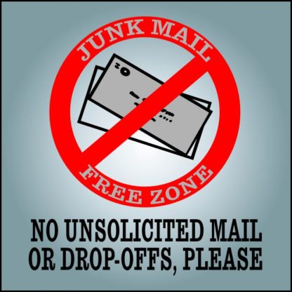 SIGN "NO JUNK MAIL" 3.5" 1181505