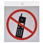 SIGN ALUMINUM 3.5"X3.5" "NO CELL PHONES" 1181742