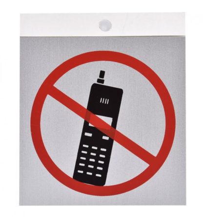 SIGN ALUMINUM 3.5"X3.5" "NO CELL PHONES" 1181742