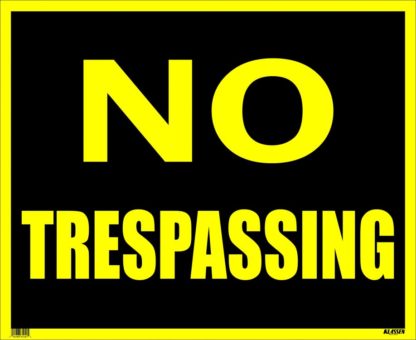 SIGN JUMBO "NO TRESPASSING" 19"X24" 1193066